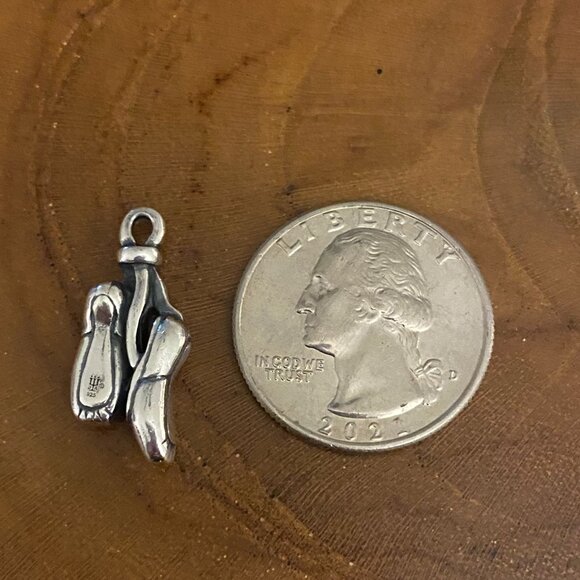 James Avery Ballerina Toeshoes Charm, Sterling Silver - Picture 2 of 2